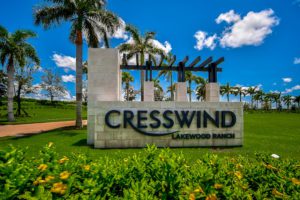 Cresswind Entrance sign at Lakewood Ranch FL