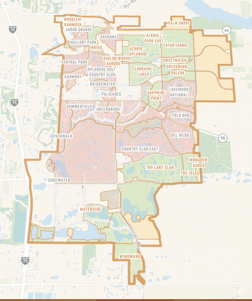 Neighborhoods in Lakewood Ranch FL